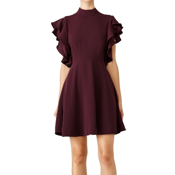 Chelsea28 Dresses & Skirts - NWT Chelsea28 Ruffle Sleeve Plum Purple Dress 10